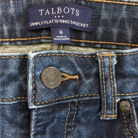 Talbots Simply Flattering 5-Pocket Denim Blue Jeans - Size 8 - Picture 7 of 9